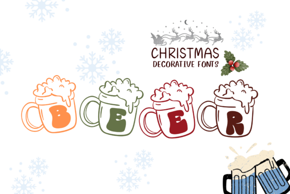 Beer Christmas Font for Creative Projects