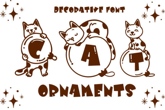 Cat Ornaments Font