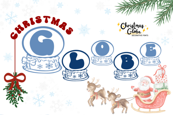 Christmas Globe Font for Holiday Design