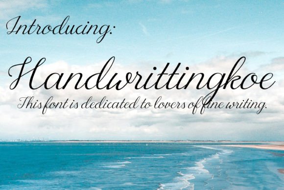 Handwrittingkoe: A Handwritten Font for Makers