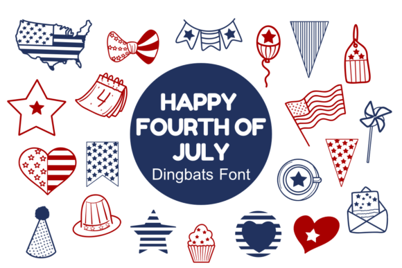 Happy Fourth of July Font