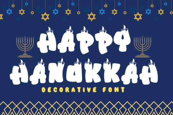 Happy Hanukkah Font for Festive Design