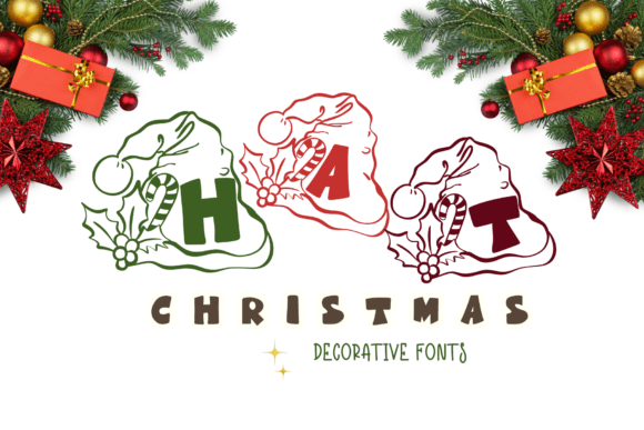 Hat Christmas Font for Creative Makers