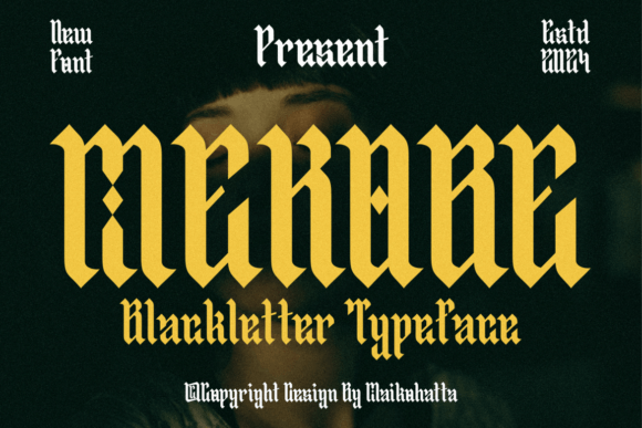Mekobe Font: Bold Blackletter for Craft Creators