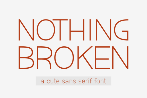 Nothing Broken Font for Editorial Design