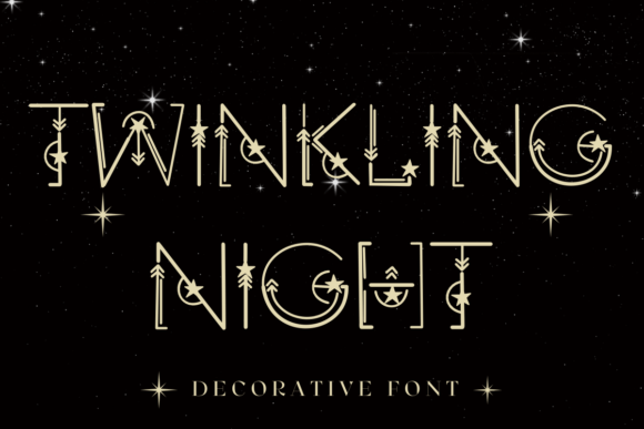 Twinkling Night: A Decorative Font for Web Design